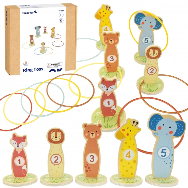 Dřevěná hra na přesnost s obručí Tooky Toy