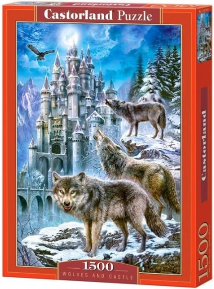 Puzzle 1500 dílků Wolves and Castle