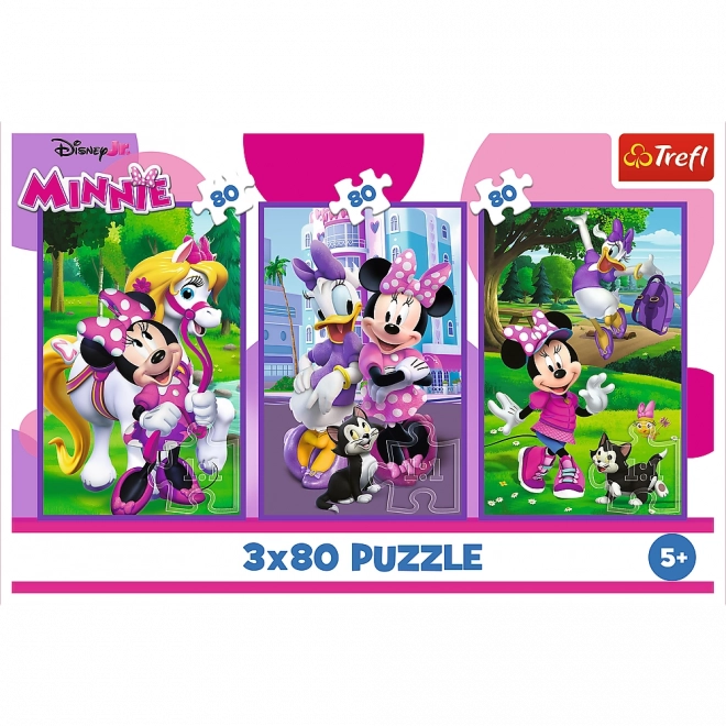 Puzzle 3x80 Minnie a přátelé Disney