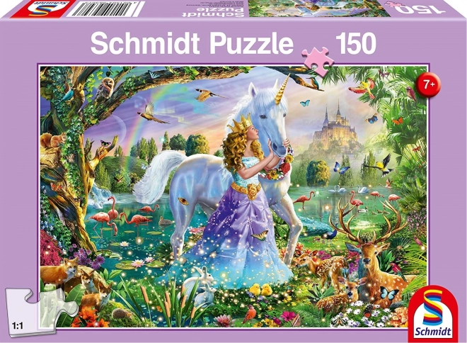 Puzzle Princezna s Jednorožcem 150 Dílků