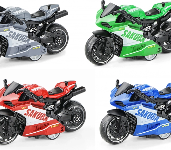 Supersport motocykl na natahování