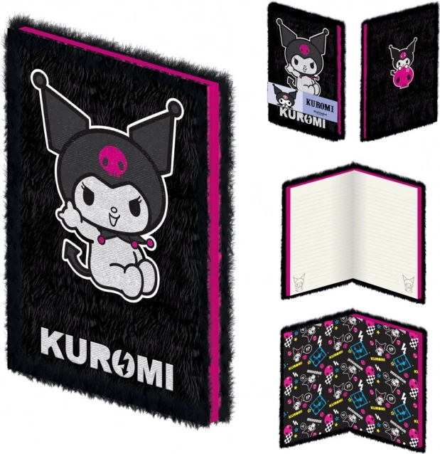 Kuromi plyšový zápisník