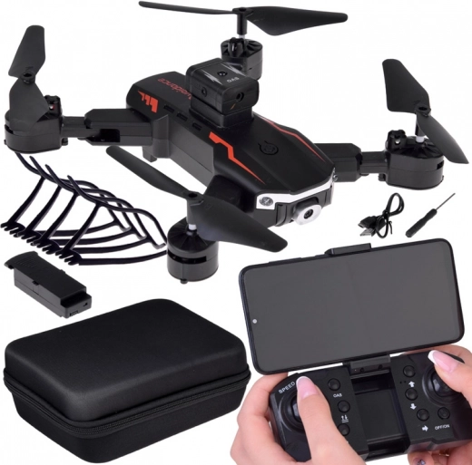 skládací RC dron s kamerou a kufříkem