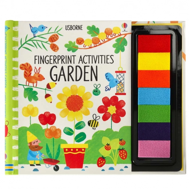 Omalovánky s otisky prstů fingerpainting activity book garden 64 stran 7 barev