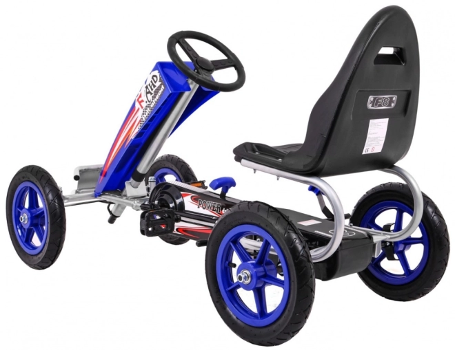 Motokára Full Ahead AIR s pedály pro děti 3+ Modrá + Nastavení sedadla + Nafukovací kola + Ruční brzda