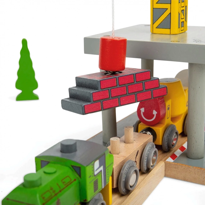Velký dřevěný jeřáb Bigjigs Rail