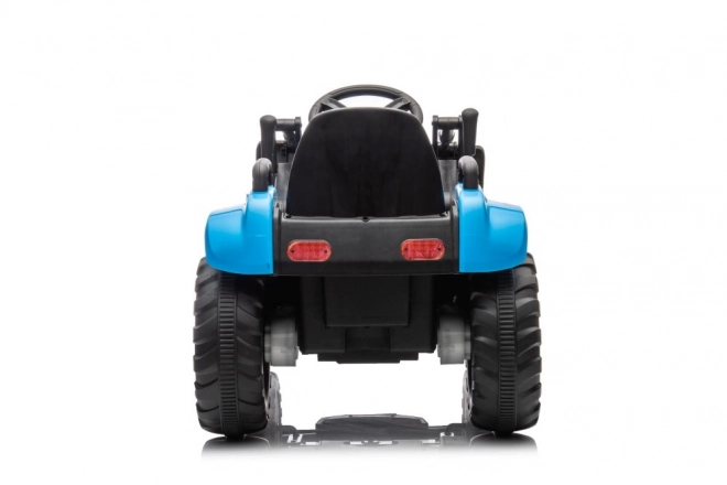 Elektrický dětský traktor s lžící modrý