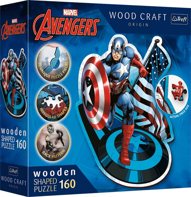 dřevěné puzzle MARVEL Heroes 160 dílků