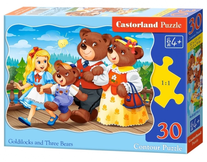 Puzzle 30 kostek Zlatovláska a tři medvědi