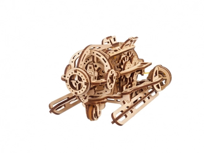 Dřevěné 3D mechanické puzzle Steampunková ponorka