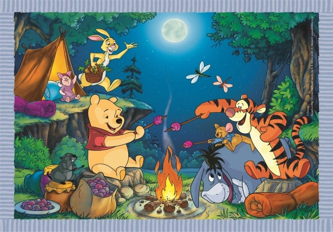 CLEMENTONI Puzzle Medvídek Pú 4v1 (12+16+20+24 dílků)