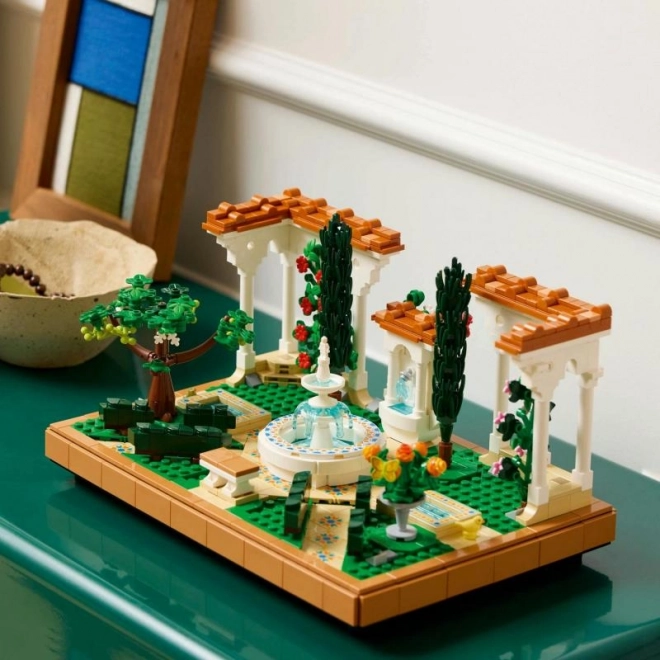 Fontána v zahradě LEGO Icons