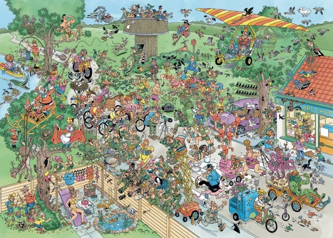 Puzzle JUMBO Jan van Haasteren Sledování ptactva 1000 dílků