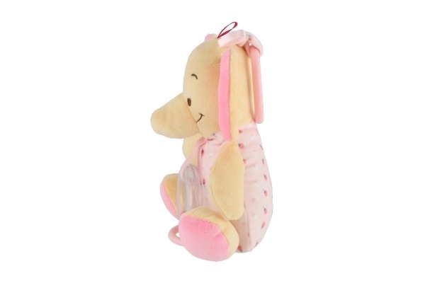 Hrací skříňka - růžový slon 18 cm