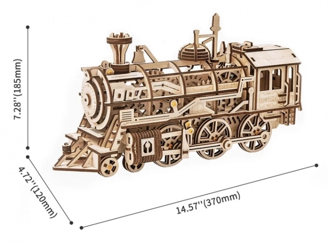 Rokr 3D dřevěné puzzle lokomotiva 350 dílků