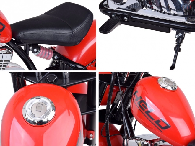 Elektrycký chopper motocykl pro děti – Červená