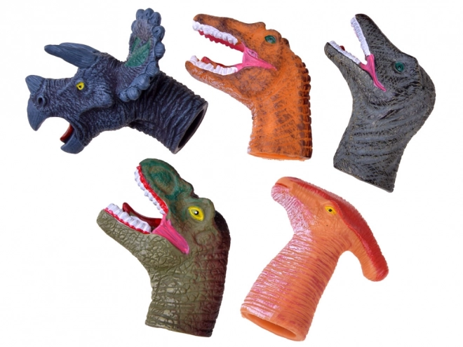 Gumové prstové maňásky dinosaurů