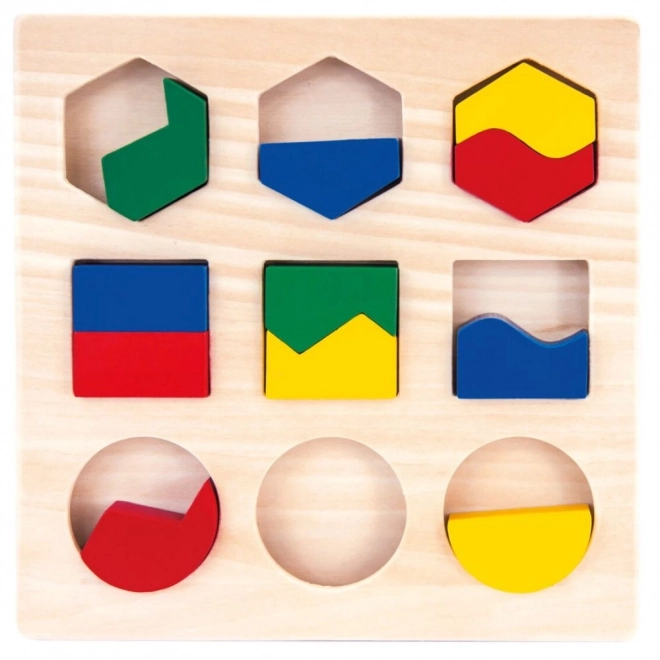 Bino Dřevěné puzzle geometrické tvary