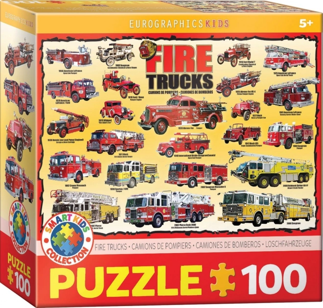 EUROGRAPHICS Puzzle Hasičská auta 100 dílků