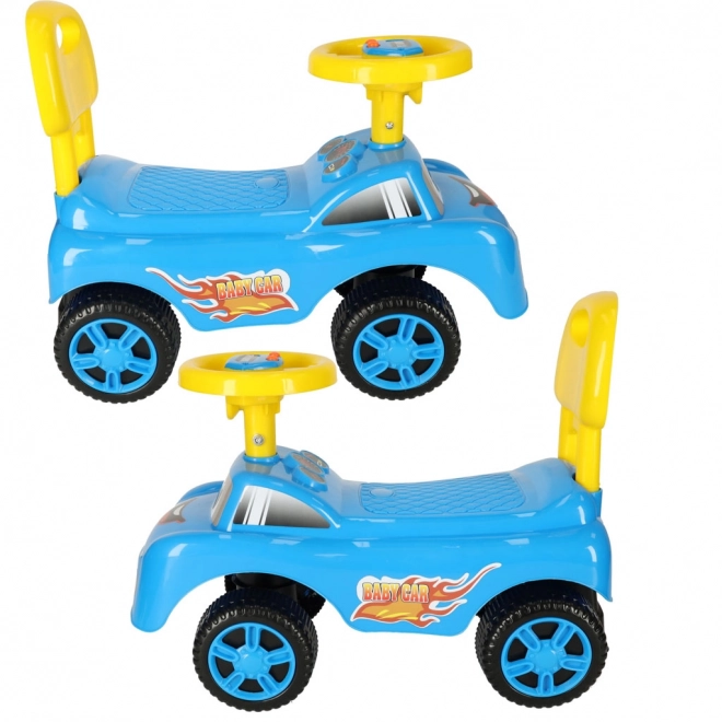 Usměvavé chodítko auto s klaksonem modré