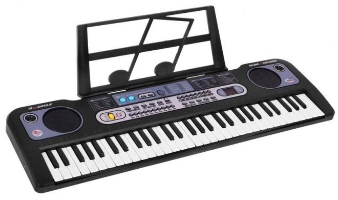 Dětský klávesový syntezátor s mikrofonem a USB