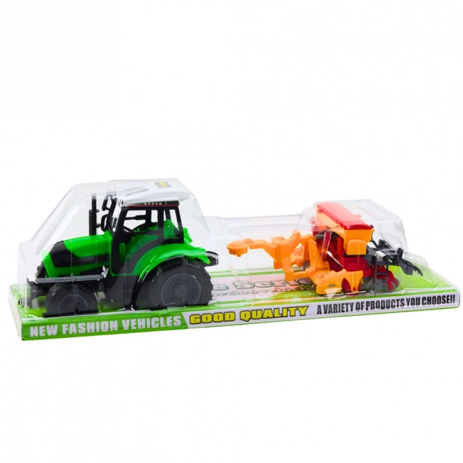 Dětský zemědělský traktor se secím strojem