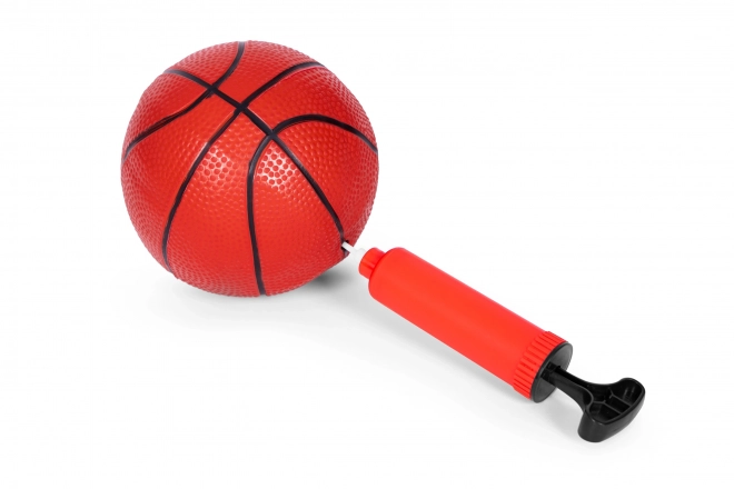 Dětský basketbalový koš s nastavitelnou výškou a pumpou