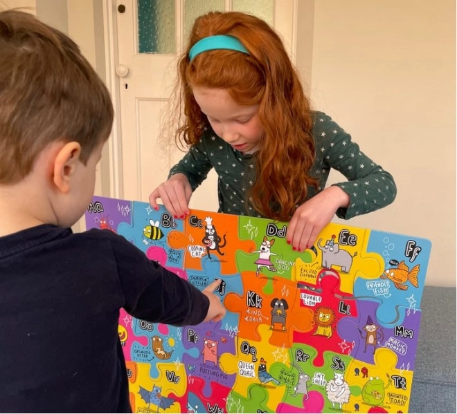 Gibsons velké podlahové puzzle netradiční abeceda pro děti