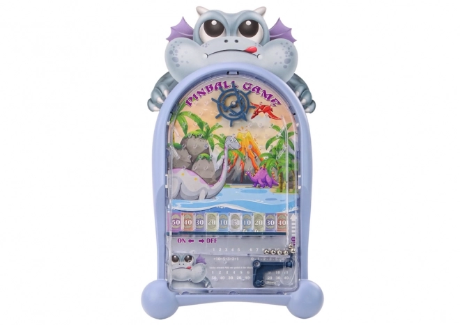 Hra s automatem pinball draci a dinosauři modrý stojan