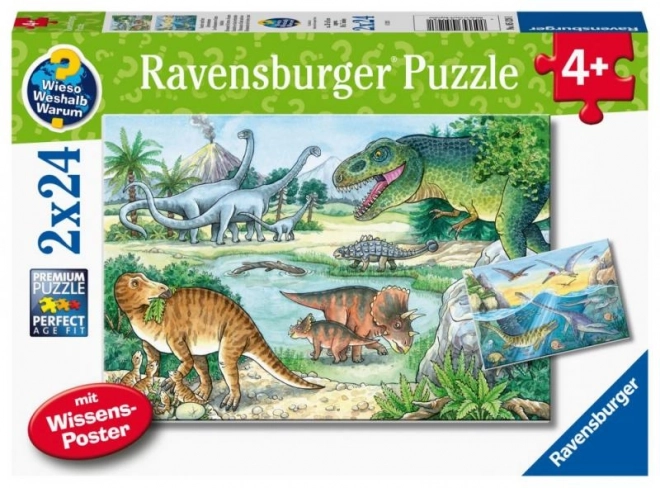 Dinosauři 2x24 dílků