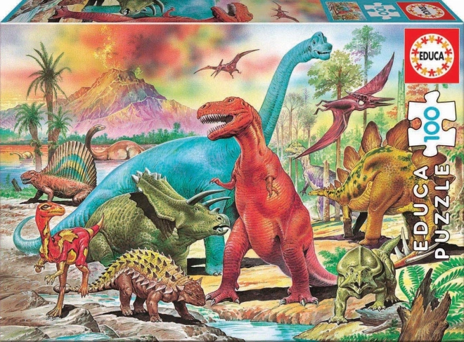 Puzzle dinosauři 100 dílků