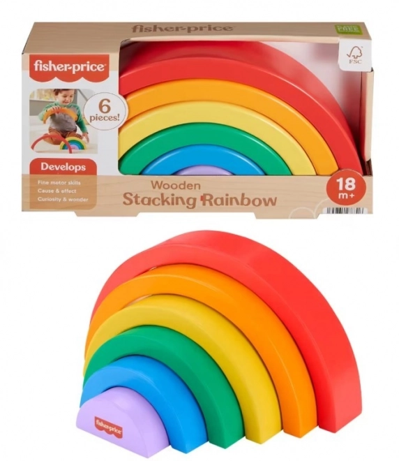 Dřevěná skládací duha Fisher-Price pro děti