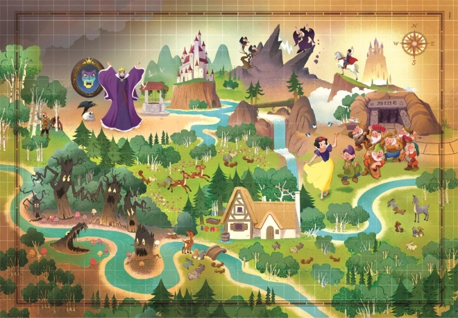 Puzzle Story Maps: Sněhurka 1000 dílků