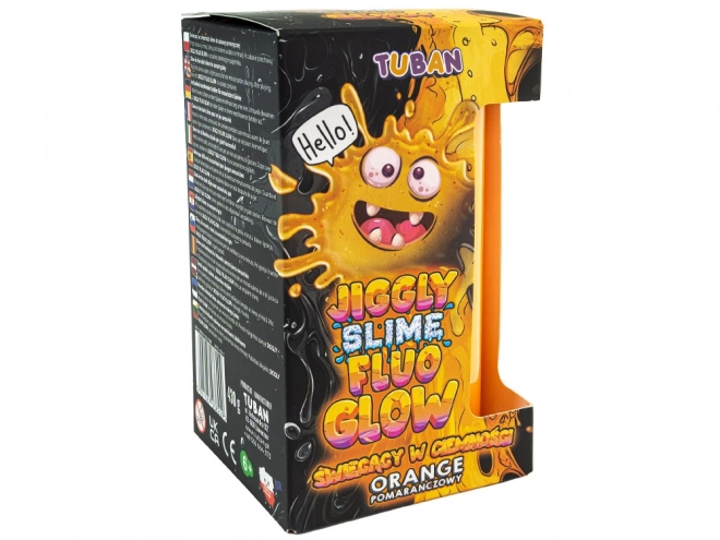 Svítící oranžový Jiggly Slime