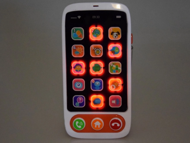 Interaktivní dotykový smartphone pro děti se světly a melodiemi