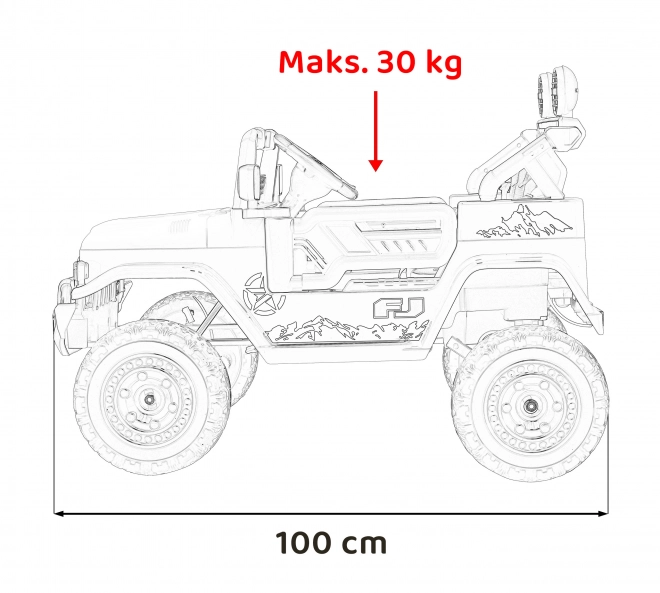 Toyota FJ Cruiser pro děti – Bílá