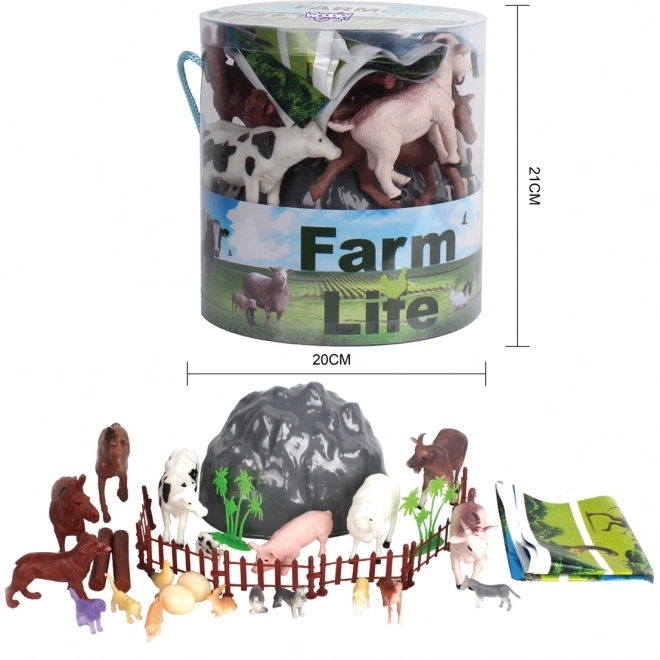 Woopie sada figurek zvířata farma 34 ks