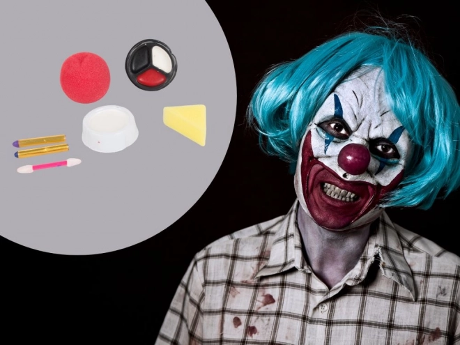 Sada na líčení klauna pro Halloween a cosplay