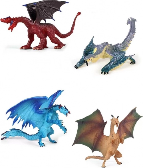 Sada figurek draků 12 cm (2 ks)