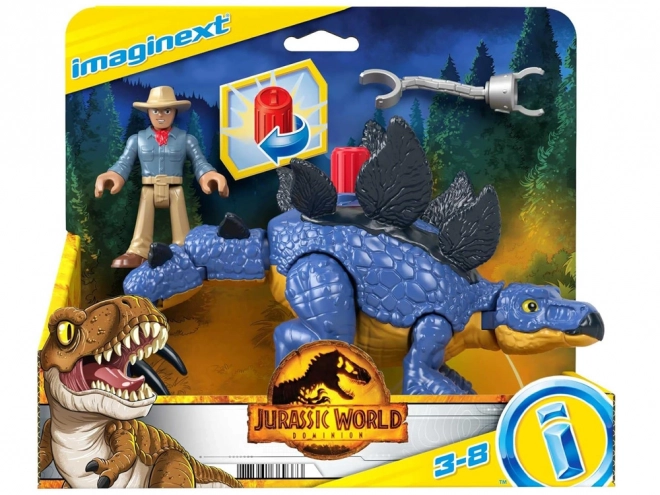 Sada figurek Jurassic World Imaginext Stegosaurus a Dr. Grant