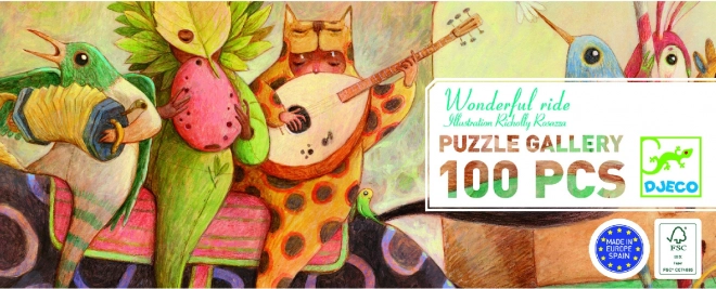 Panoramatické puzzle DJECO Wonderful Ride 100 dílků
