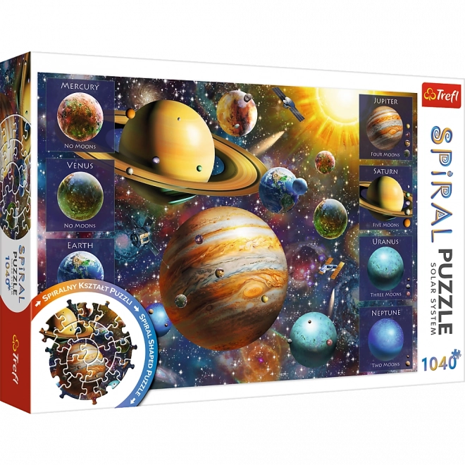 Puzzle spirálové Sluneční soustava 1040 dílků