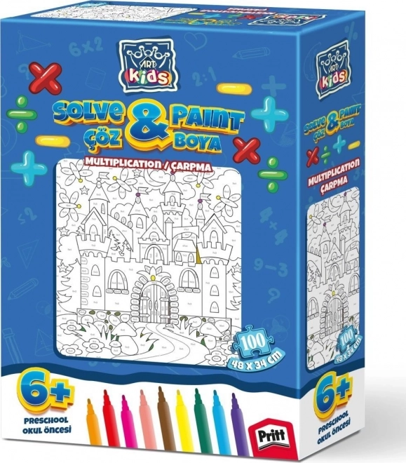 Vybarvovací puzzle ART PUZZLE Násobení 100 dílků