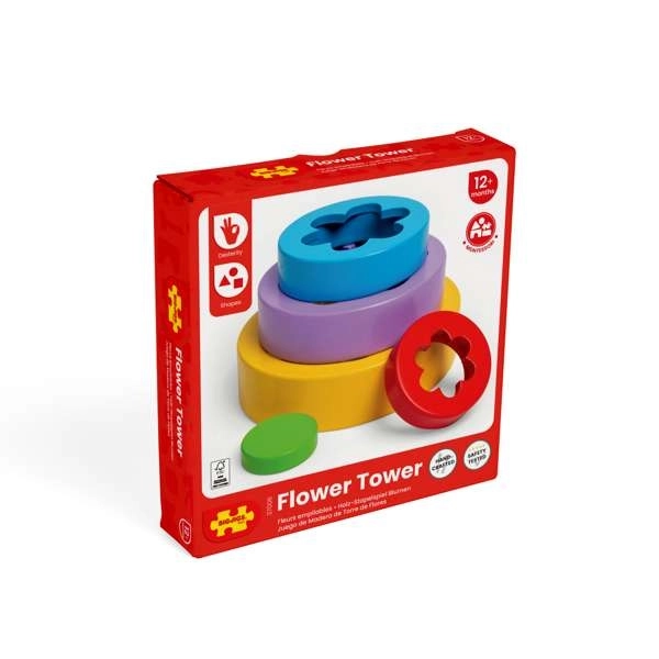 Stohovací květinová věž Bigjigs Toys