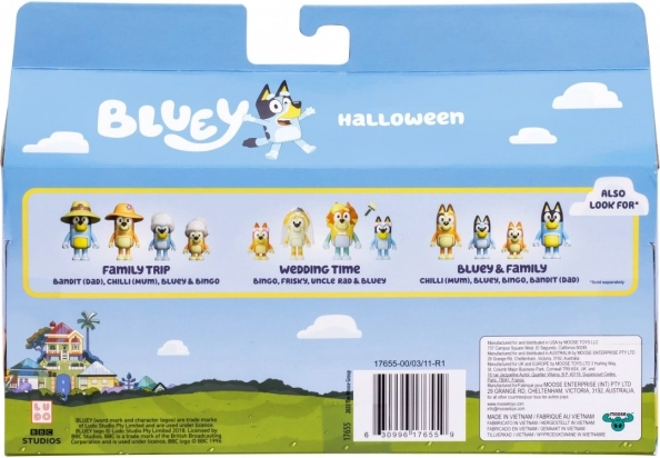 Figurky Bluey - Ples v Přestrojení 4-pack