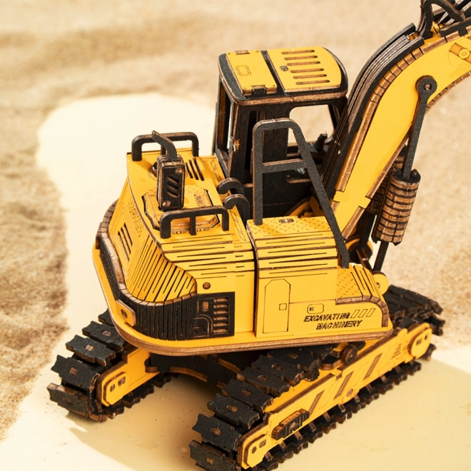 RoboTime dřevěné 3D puzzle - Bagr