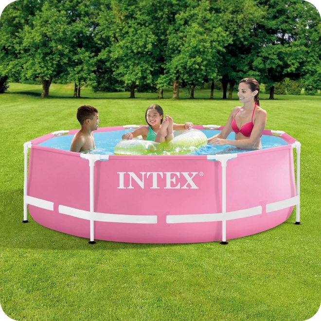 Kulatý bazén pro děti 244x76 cm růžový INTEX