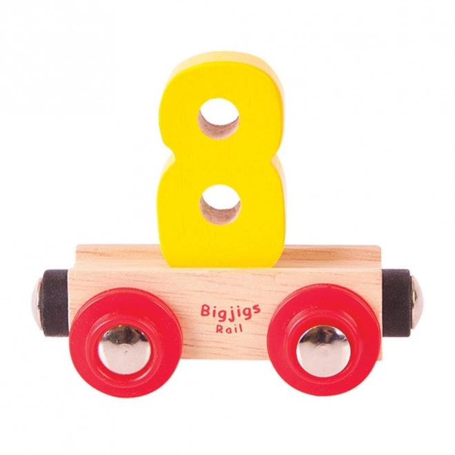 Bigjigs Rail Vagónek dřevěné vláčkodráhy - Číslo 8