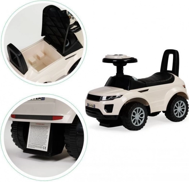 ECOTOYS Odrážedlo Auto s melodiemi bílé