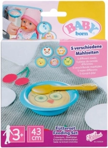 baby born sada na krmení miminka – magické talířky s miskou a lžičkou